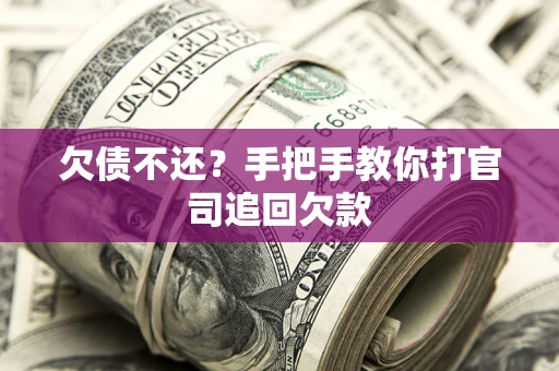 武汉欠债不还？手把手教你打官司追回欠款