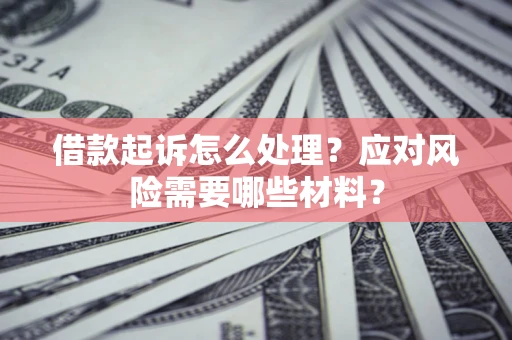 武汉借款起诉怎么处理？应对风险需要哪些材料？