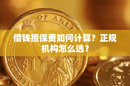 武汉借钱担保费如何计算？正规机构怎么选？