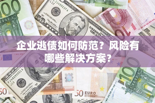 武汉企业逃债如何防范？风险有哪些解决方案？
