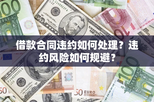 武汉借款合同违约如何处理？违约风险如何规避？