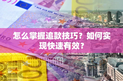 武汉怎么掌握追款技巧？如何实现快速有效？