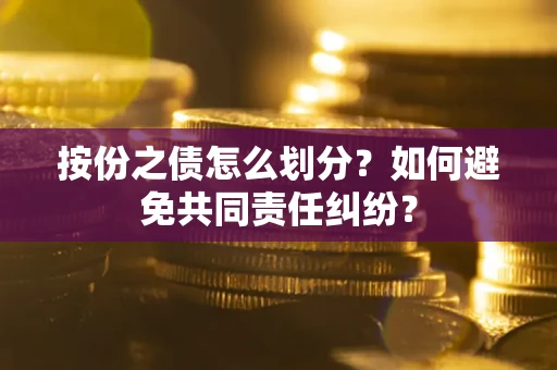 武汉按份之债怎么划分？如何避免共同责任纠纷？