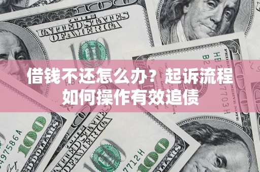 武汉借钱不还怎么办？起诉流程如何操作有效追债