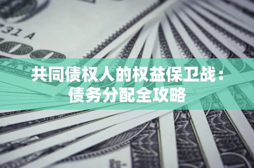 武汉共同债权人的权益保卫战：债务分配全攻略