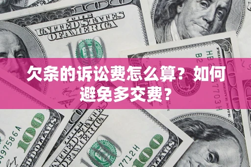 武汉欠条的诉讼费怎么算？如何避免多交费？