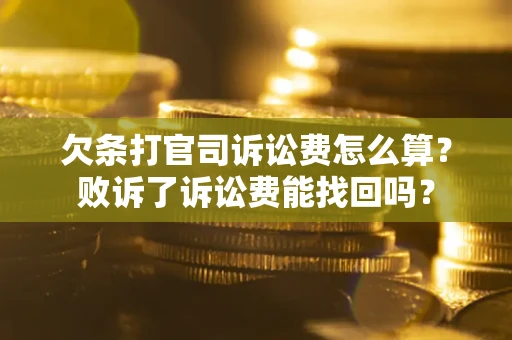 武汉欠条打官司诉讼费怎么算？败诉了诉讼费能找回吗？