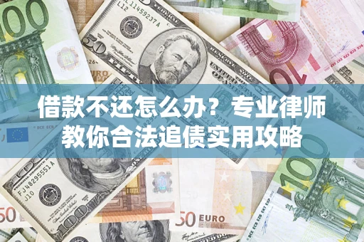 武汉借款不还怎么办？专业律师教你合法追债实用攻略