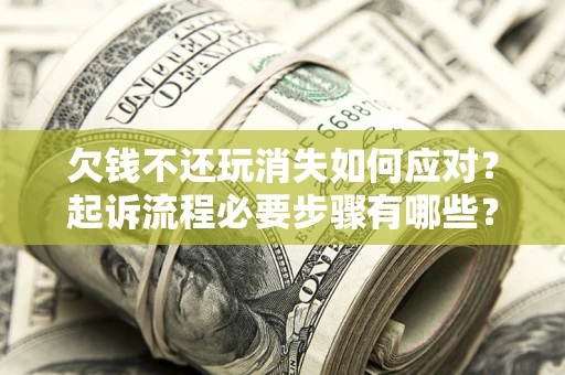武汉欠钱不还玩消失如何应对？起诉流程必要步骤有哪些？